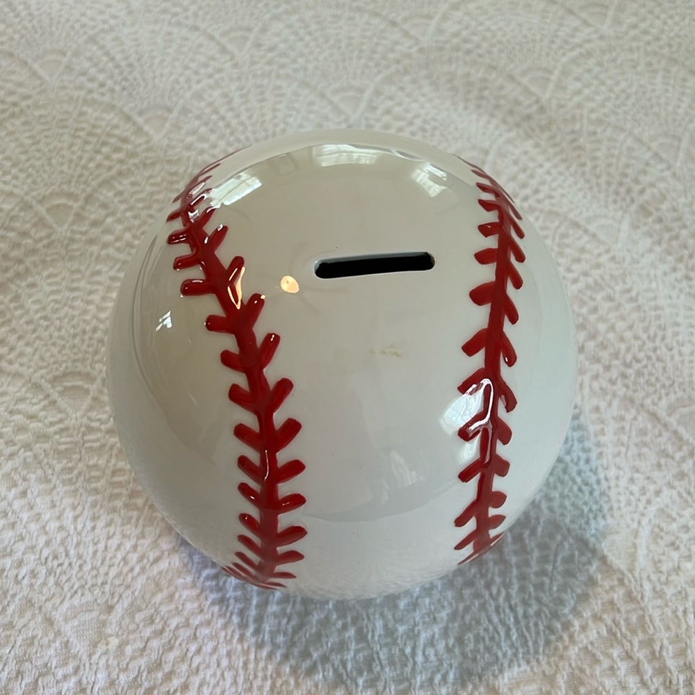 Baseball piggybank by Bella Casa by Ganz